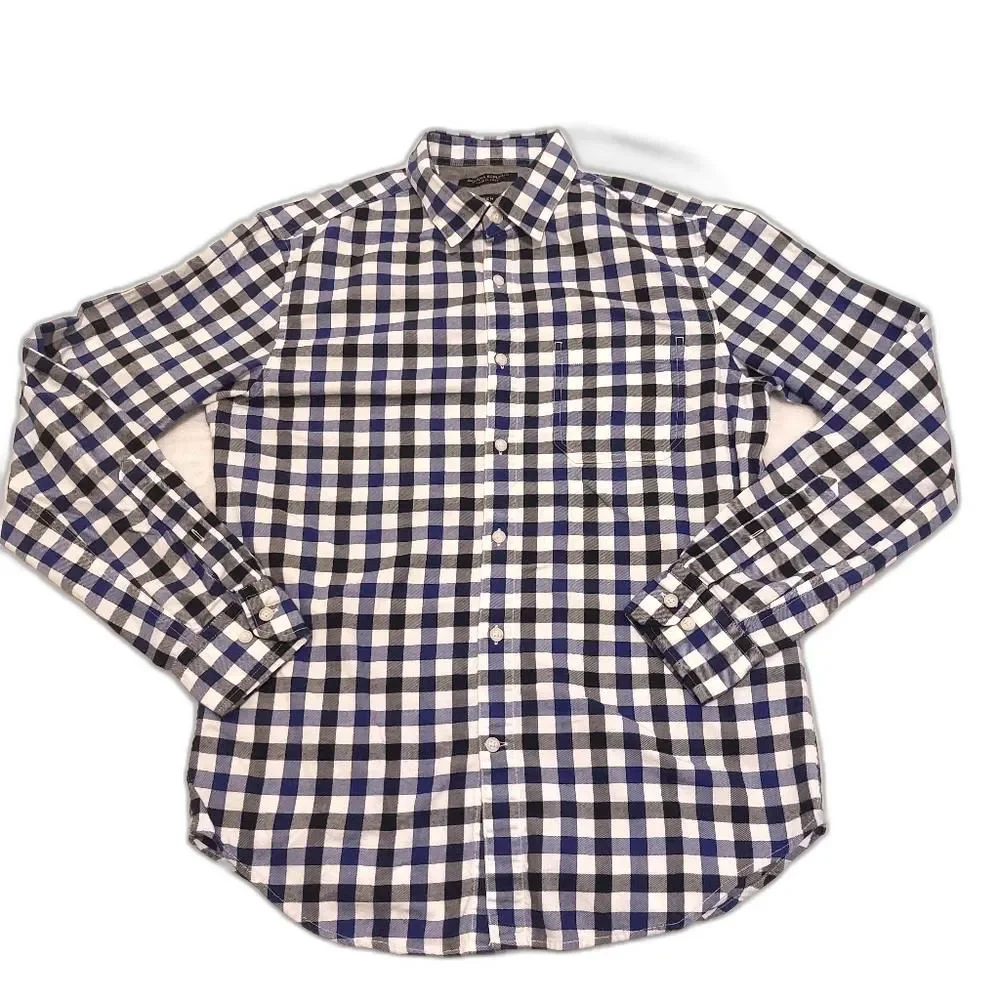 Banana Republic Luxe Flannel Shirt Size Small Plaid